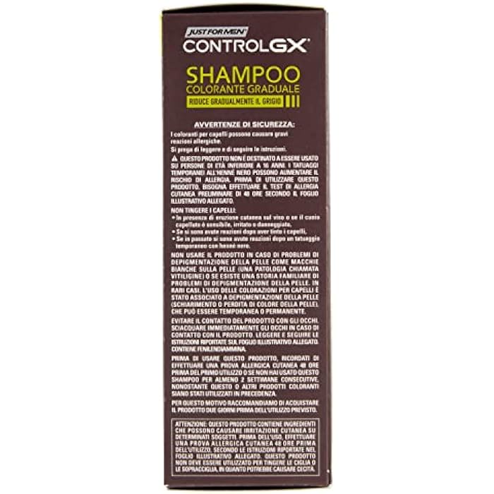 Just For Men - Control GX - Dye Shampoo, Gradually Reduces Grey Hair for a Natural Look, 118 ml - Image 4